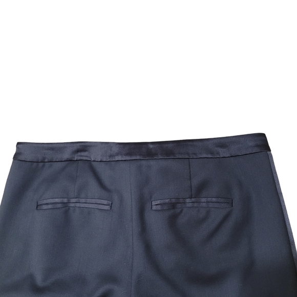 Equipment Femme Burcet Satin Stripe Black Wool Trouser Pants - Picture 7 of 7